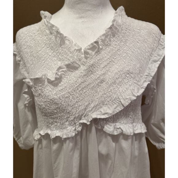 Vasna White 100% Cotton Dress Size XL - Picture 2 of 7